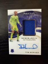 2020 Panini Immaculate Tim Howard Patch Auto 06/20 Everton Memorabilia