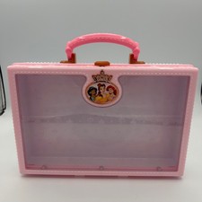 Disney Princess Carrying Case Pink Belle Jasmine Ariel Storage Box