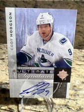 2011-12 Ultimate Collection Signatures Cody Hodgson AUTO RC Vancouver Canucks