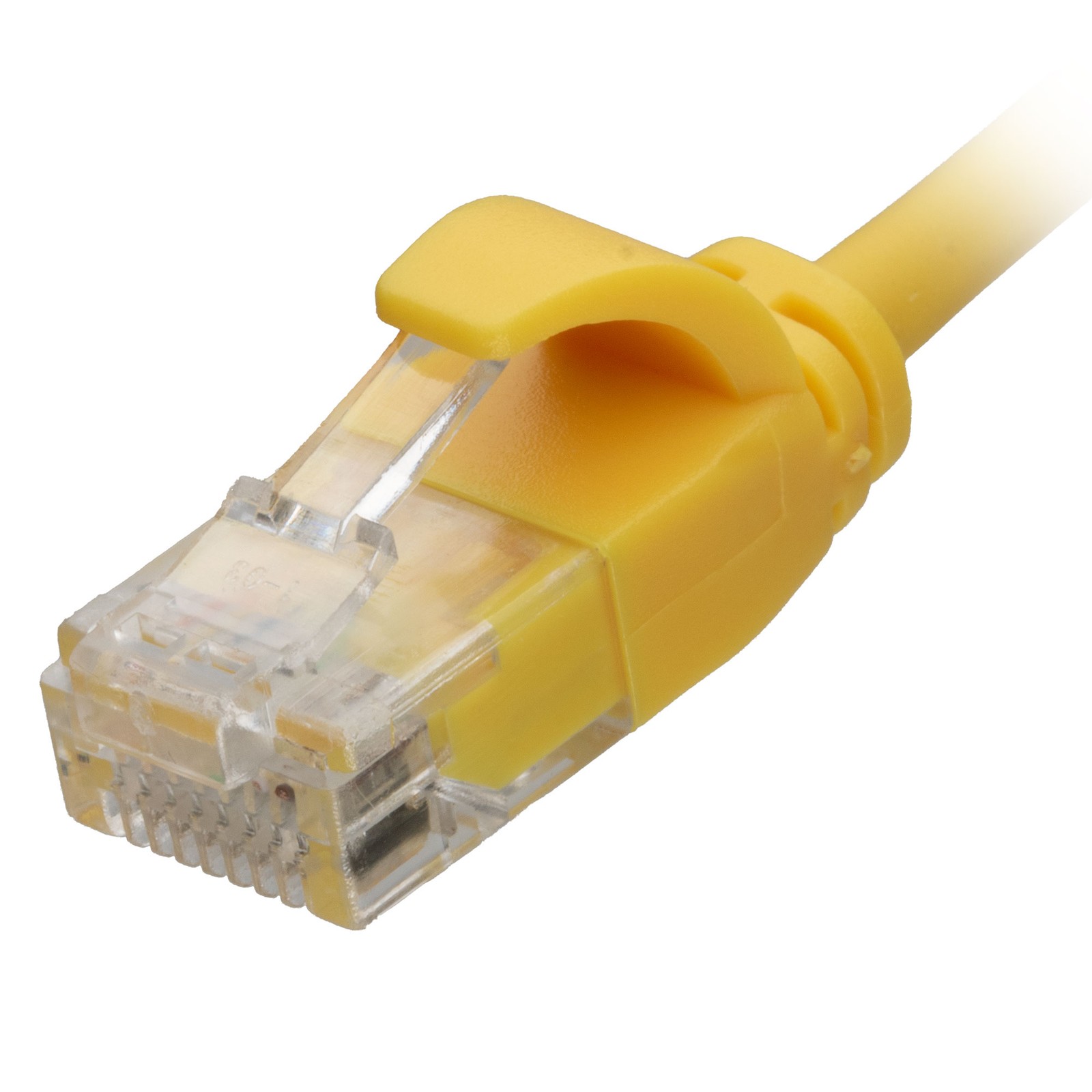 Cablenet 0.3m Cat6 RJ45 Yellow U/UTP LSOH 30AWG Slim Snagless Booted Patch Lead