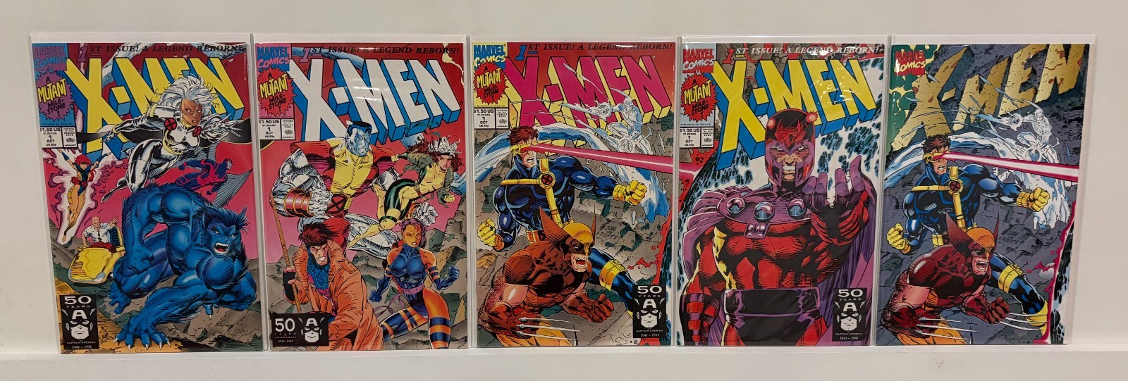 X-MEN (1991) V2 #1 2 3 4 5 JIM LEE, CHRIS CLAREMONT 9 ISSUES INCLUDES VARIANTS alternate view 2