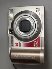 Canon PowerShot A20 Silver Compact Digital Camera Tested Working Japan