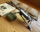 Vintage 1960's HASBRO GI Joe .30 CALIBER MACHINE GUN (w/Both Sights) &TRIPOD Set