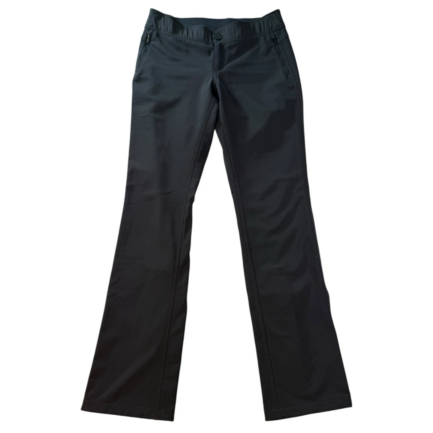 Kuhl Womens Size 4 Reg Black Softshell Trail Pants Zip Ankle Stretch Outdoor