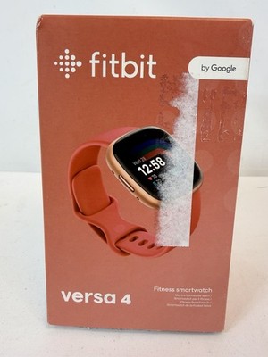 NEW Fitbit Versa 4 Fitness Smartwatch - Pink Sand/Copper Rose Aluminum