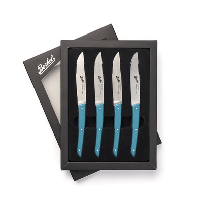 Berkel 4er-Set Steackmesser (Erdöl Blau) 