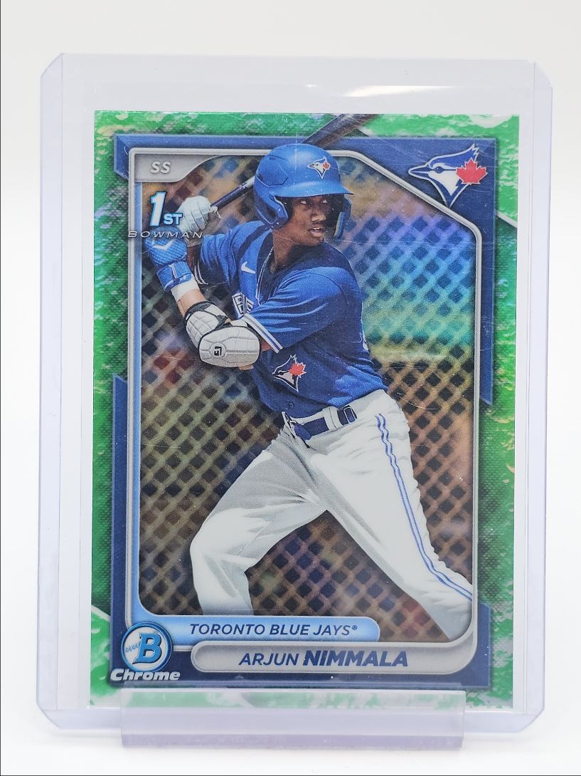 ARJUN NIMMALA 2024 BOWMAN CHROME 1ST LUNAR GLOW BLUE JAYS Q6167