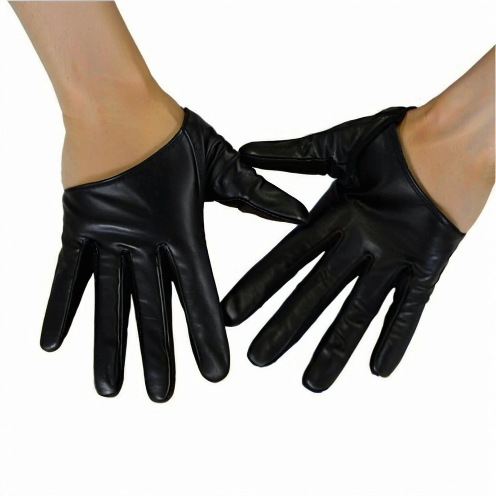 New (City Desires) Women's Real Goatskin Leather Palm-Half Driving Gloves
