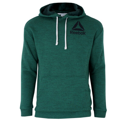 Reebok Herren Hoody Kapuzenpullover Sweatshirt mit Kapuze Fleece warm grün