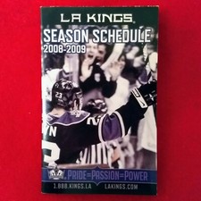 LA Kings 2008-2009 NHL Hockey Season Pocket Schedule 🏒 PRIDE=PASSION=POWER GKG