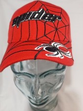 Spider Red With Black Logo Youth Adjustable Strap Back Baseball Cap Pit Bull