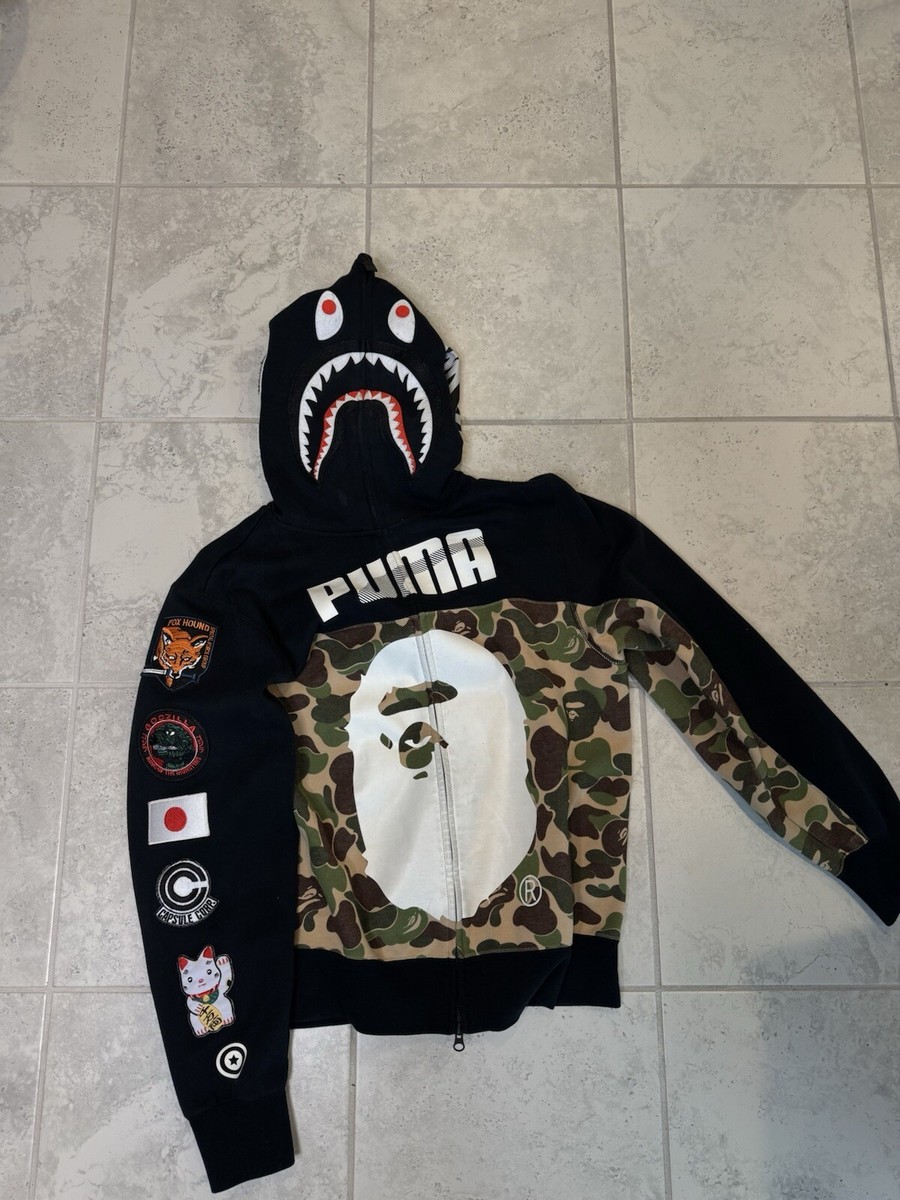 Bathing Ape Bape X Puma Camo Hoodie Zip Up Men's L Custom
