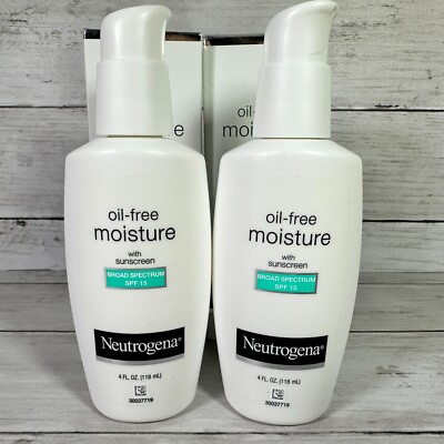 Neutrogena Oil Free Face Moisture SPF15 Sunscreen EXP 05/25 USA MADE 2 Pack