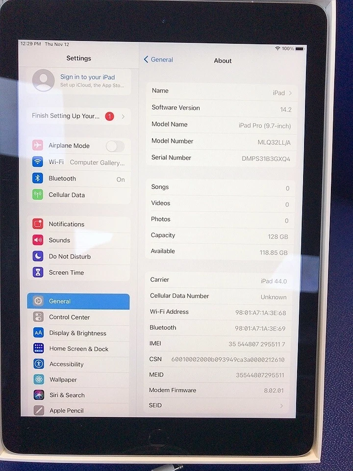 Apple iPad Pro 9.7"  128GB WiFi Cellular 4G Retina iOS 14 Warranty GRADE B - Image 2 of 4