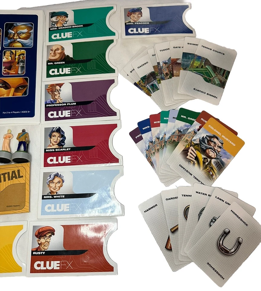 Clue FX Electronic Talking Game Replacement Parts Cards,Envelopes,player Pieces - Image 3 of 3