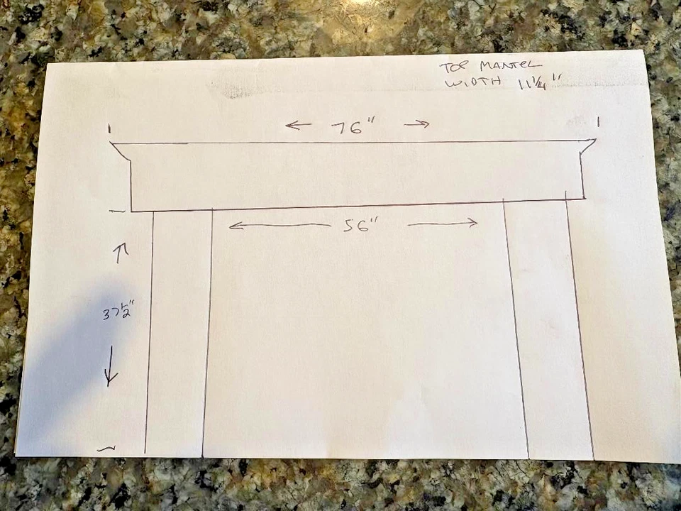 Wood Scroll Freestanding Fireplace Mantel with Floral Accents, - Image 4 of 4
