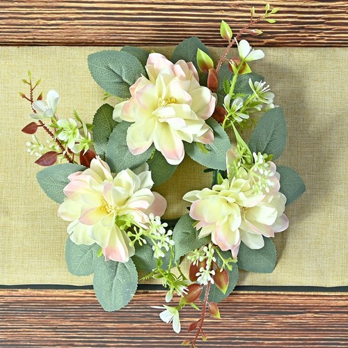 Kleine Kerzenringe Kränze Blume Kerzenringe Blumengirlande für Tische - Bild 15 von 27