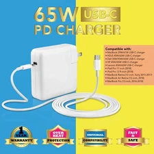 65W USB C Charger Laptop Power Adapter Supply Plug for MacBook Pro MacBook Air