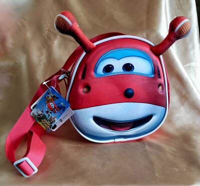 JETT - Super Wings 3D Mini Umhängetasche für Kinder - rot - Adj. Armband - Neu mit Etikett