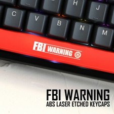 FBI Warning Spacebar Keycap ABS Etched Shine ...