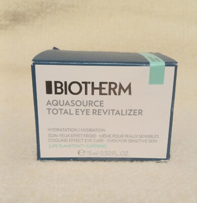 Biotherm Aquasource Total Eye Revitalizer Sensitive Skin 0.5oz /15ml *NEW IN BOX