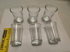 Heavy Sham Base Glass 2 Oz Clear Tall Whiskey / Tequila Shot Glasses - Set Of 6