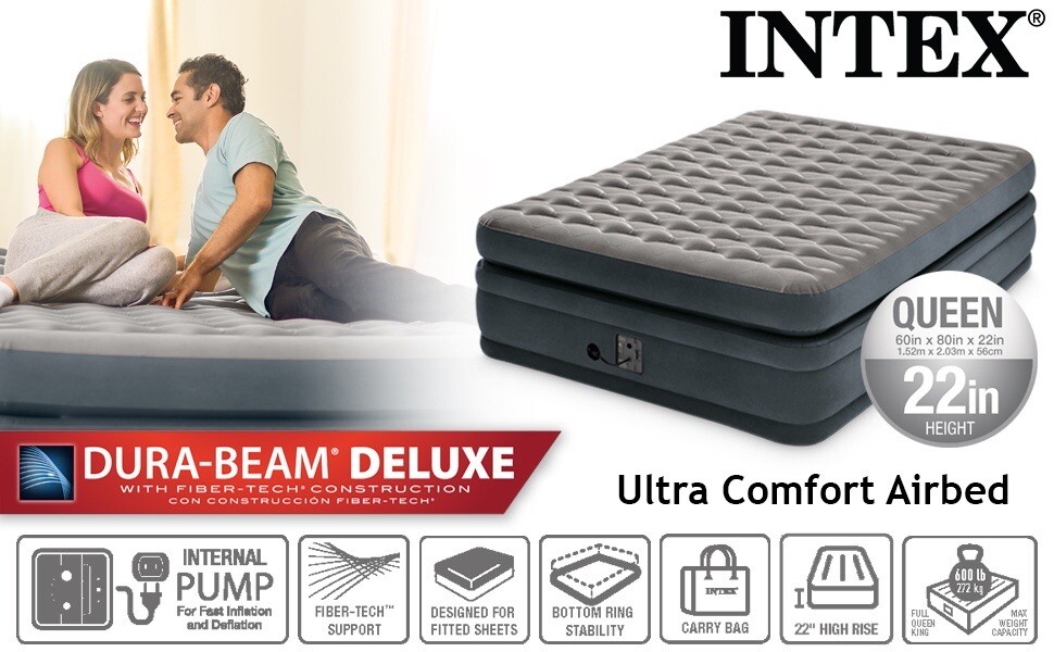 Intex Dura-Beam Deluxe Series Ultra Comfort Elevated Airbed 22