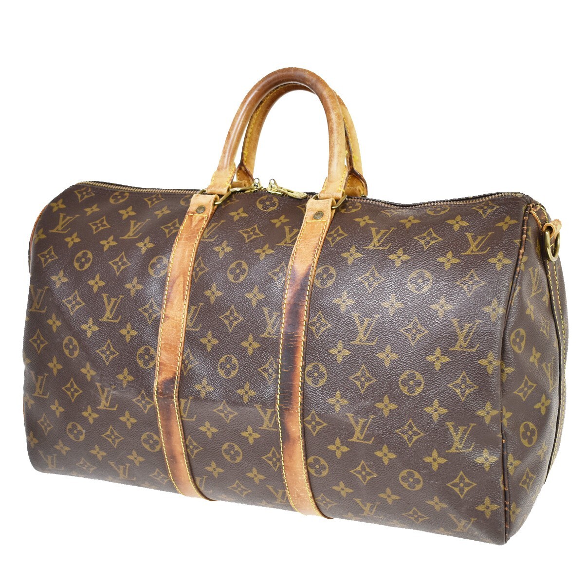 Louis+Vuitton+Keepall+Duffle+45+Brown+Canvas+Monogram for sale