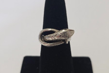 Sterling Silver 925 Mexico Snake Ring Sz 6.5