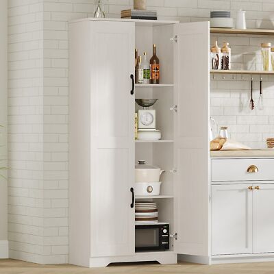 60 Inch Freestanding Storage Cabinet W/ Adjustable Shelves Home Organization New