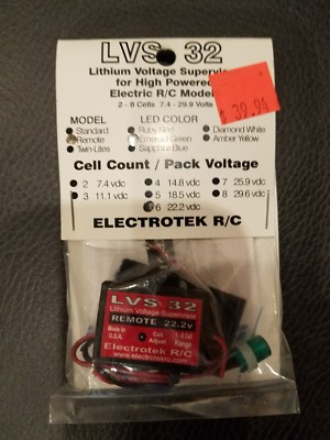 LVS 32 LITHIUM VOLTAGE SUPERVISOR FOR HIGH POWERED ELECTRIC R/C  MODELS NIB 