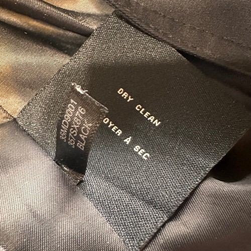 Cole Haan Trench Rain Coat Classic Double Breasted Belted Black Jacket Size M/M - Picture 4 of 11