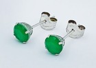 GENUINE 1.26 Cts EMERALD STUD EARRINGS 14K SOLID GOLD - Free Appraisal  - NWT — photo 2