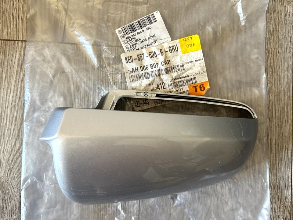 NUEVO | CUBIERTA ESPEJO RETROVISOR DERECHO AUDI A4 A6 2005-2008, 8E0857508BGRU, ORIGINAL OEM Foto 2 de 4