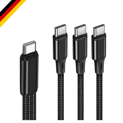 3-in-1 USB Type C Charging Cable 120cm 66W Fast Charge Data Transfer