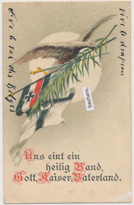 AK Uns eint ein heilig Band Gott, Kaiser, Vaterland (1701a)