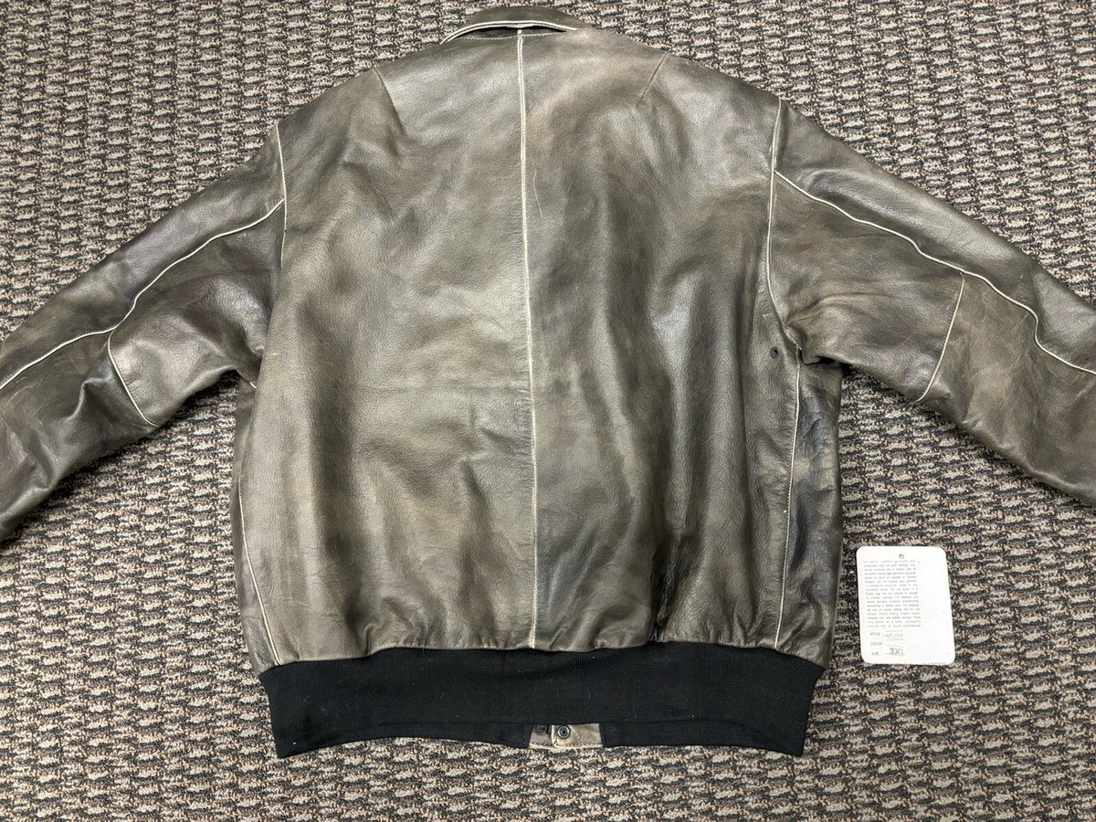 Jamin Leather Vintage Brown A2 Leather Bomber Jacket Size 3XL (New