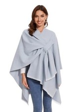 Shawl Wraps for Women, Elegant Knitted Cape Open Front Poncho Scarf Style19