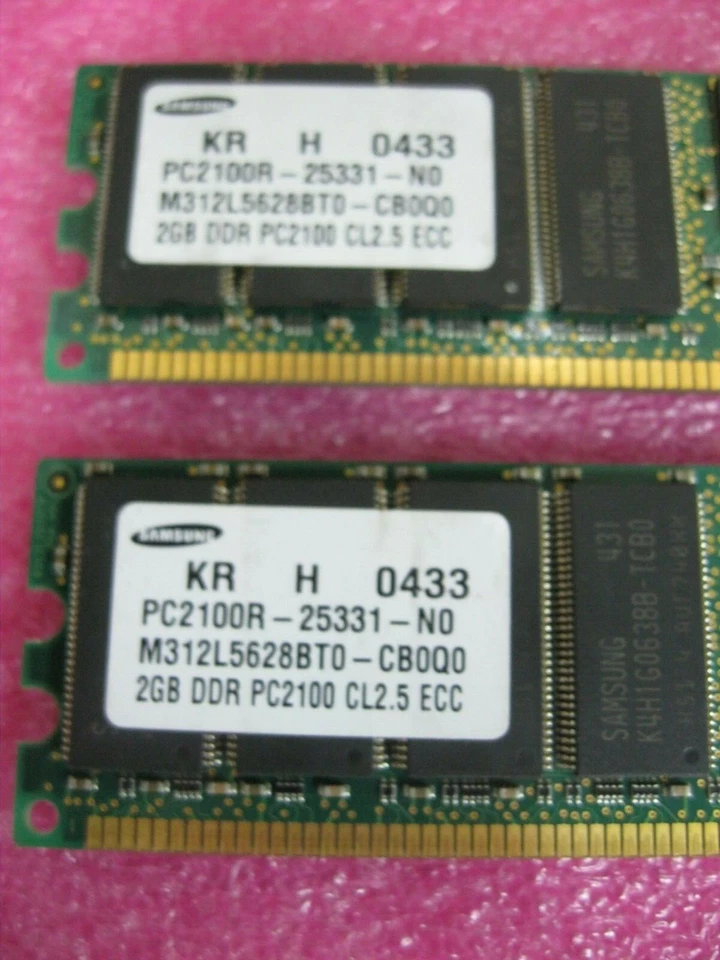 2 X 2GB Dimm HP Samsung A7843AX DDR  PC2100R CL2.5 ECC  - Image 4 of 4