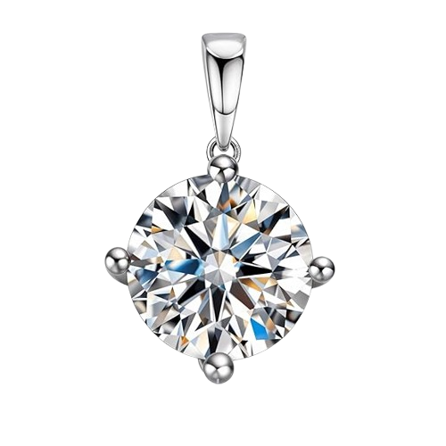925 Sterling Silver Solitaire Brilliance Sparkling Zirconia Pendant locket 6mm