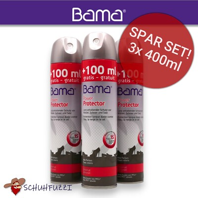 3x 400ml BAMA Power Protector Imprägnierspray Imprägnierung Schuhe Kleidung