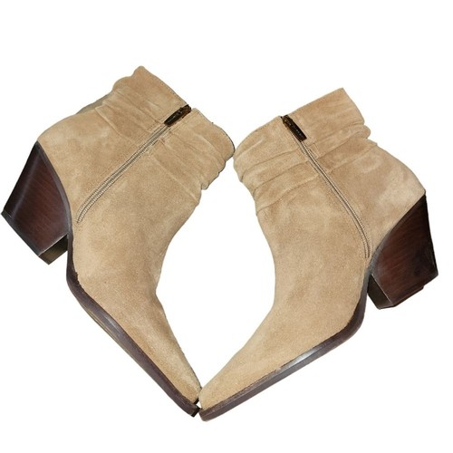 Vince Camuto NWOT Nerlinji Light Cognac Brown Suede Ankle Booties Size 7.5 - Picture 7 of 12