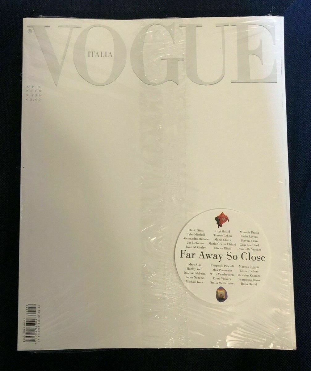 VOGUE ITALIA 2020 WHITE EDITION 836 APRILE 2020 SPECIALE VIRUS