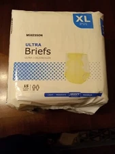 McKesson Ultra X-Large Heavy Absorbency Unisex Briefs - Beige 1Pack of 15 Units 
