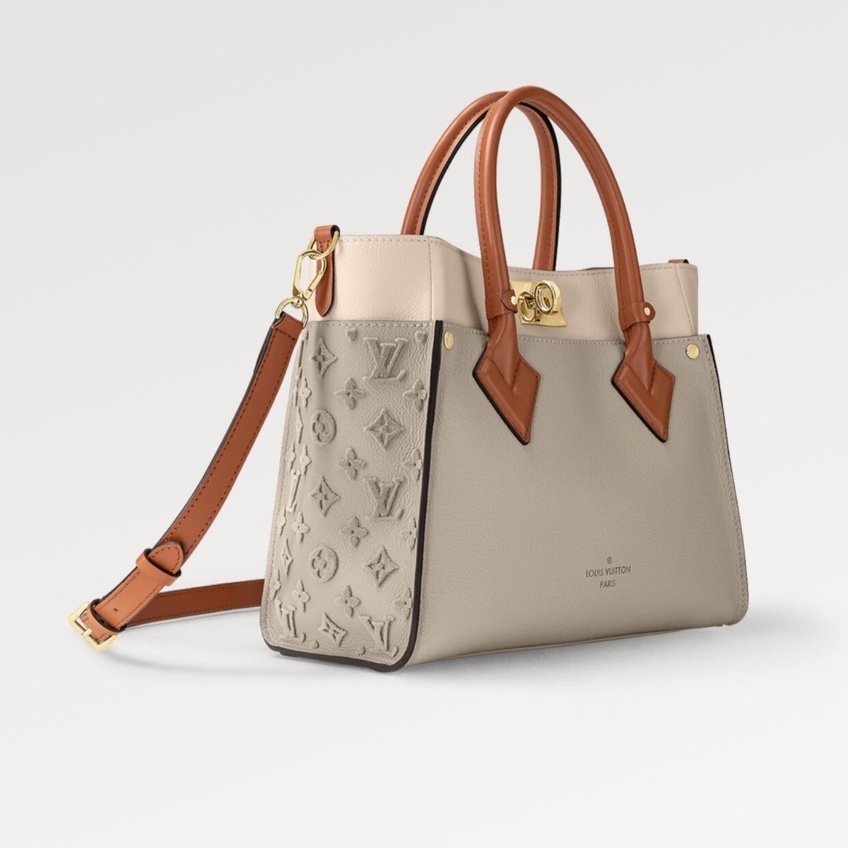 Louis Vuitton ON MY SIDE MM in GALET Color. ITEM# M53825. NEW 