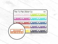 1812~~Journal Checklist Tracker Planner Stickers.