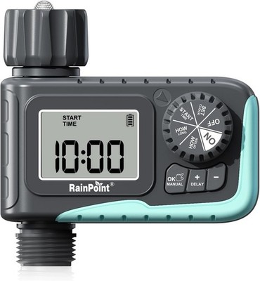 RAINPOINT ITV105 Programmable 1 - Zone Garden Hose Sprinkler Water Timer
