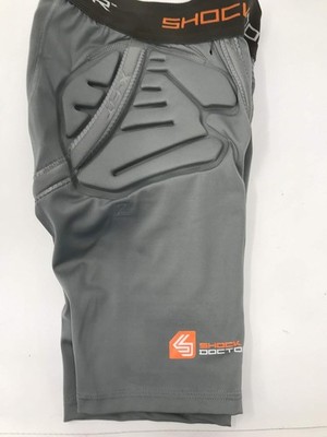Shock Doctor Shockskin 3+2 Impact Short (Grey, Boy's Large)