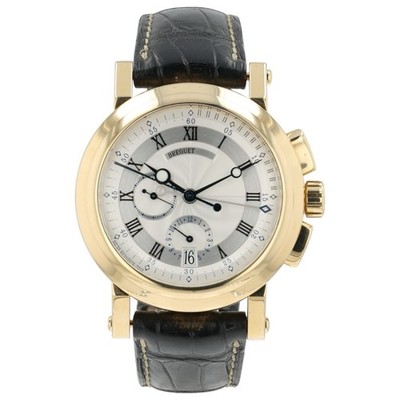Breguet Marine Silver Dial 18k Yellow Gold 42mm Automatic Men s Watch 5827BR