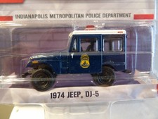 1974 JEEP DJ-5 INDIANAPOLIS METROPOLITAN POLICE DEPARTMENT   GREENLIGHT    1:64